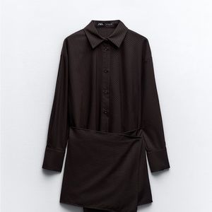 Zara pinstripe shirt dress